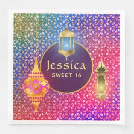 Arabian Nights Party Magic Lantaarns Gepersonalise Servet