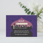 Arabian Nights RSVP Huwelijksreactiekaarten Kaartje (Staand voorkant)