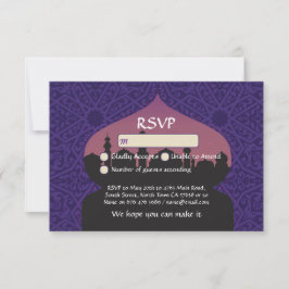 Arabian Nights RSVP Huwelijksreactiekaarten Kaartje