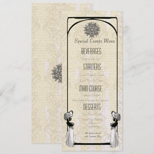 Arabian Nights Shisha House Wedding Menu - (Voorkant / Achterkant)