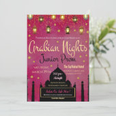 Arabian Nights Theme Junior Prom Uitnodiging (Staand voorkant)
