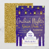 Arabian Nights Theme Senior Prom Uitnodiging (Voorkant / Achterkant)