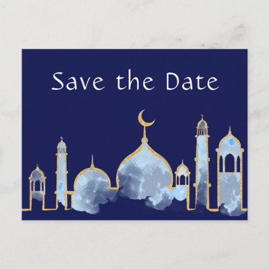 Arabian Nights Verjaardag Save the Date Briefkaart (Voorkant)