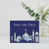 Arabian Nights Verjaardag Save the Date Briefkaart (Staand voorkant)