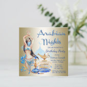 Arabian Nights Verjaardagsfeest Uitnodigingen (Staand voorkant)