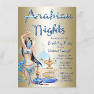 Arabian Nights Verjaardagsfeest Uitnodigingen