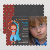 Arabian nights verjaardagsfeest uitnodigingskaart kaart (Voorkant / Achterkant)