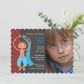 Arabian nights verjaardagsfeest uitnodigingskaart kaart (Staand voorkant)