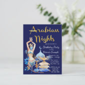Arabian Nights Verjaardagsuitnodigingen voor elk a Kaart (Staand voorkant)
