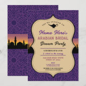 Arabian Nights Vrijgezellenfeest Dinner Party Uitn Kaart (Voorkant / Achterkant)