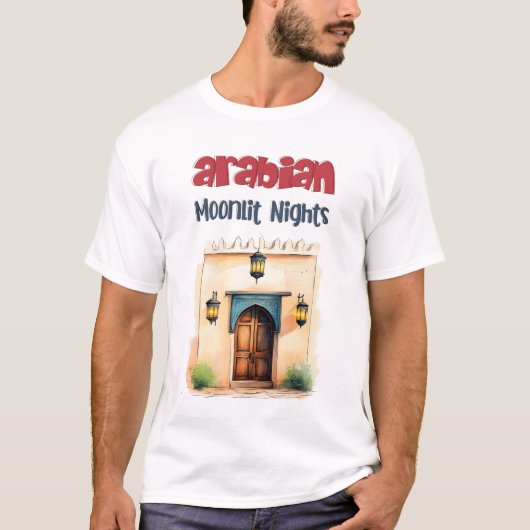 Arabian Ramadan Moonlit 1001 nachten T-shirt (Voorkant)