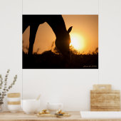Arabian Silhouette op Sunrise Poster (Keuken)