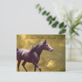 Arabian Stallion Stormy Sunset Briefkaart (Staand voorkant)