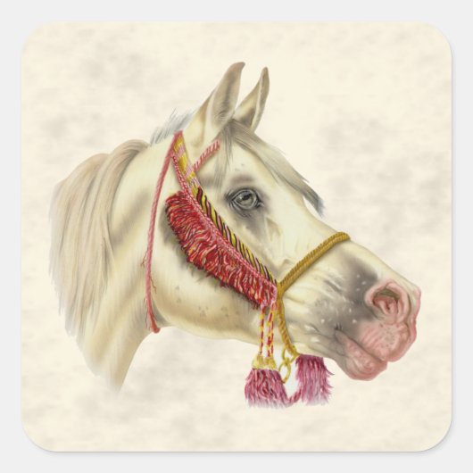 Arabian Stallion Vierkante Sticker (Voorkant)