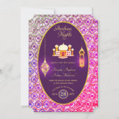 Arabian Wedding Couple Verloving Rehearsal Dinner Kaart (Voorkant)