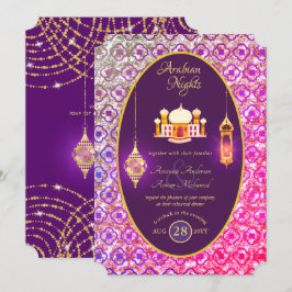 Arabian Wedding Couple Verloving Rehearsal Dinner Kaart