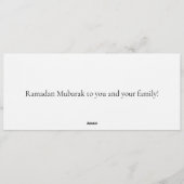 Arabic Calligraphy Art | Ramadan Greeting Kaart (Achterkant)