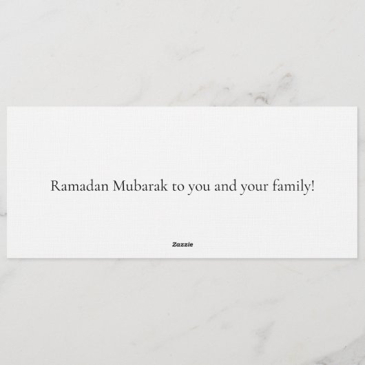 Arabic Calligraphy Art | Ramadan Greeting Kaart (Achterkant)