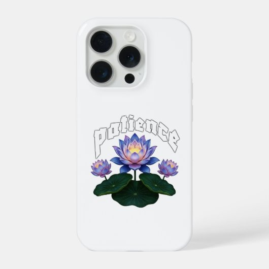 Arabic Calligraphy Sabr Patience - Zen Lotus Flowe iPhone Hoesje (Achterkant)