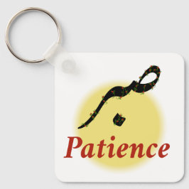 Arabic Calligraphy Sabr Patience - Zen Lotus Flowe Sleutelhanger