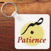 Arabic Calligraphy Sabr Patience - Zen Lotus Flowe Sleutelhanger (Voorkant)