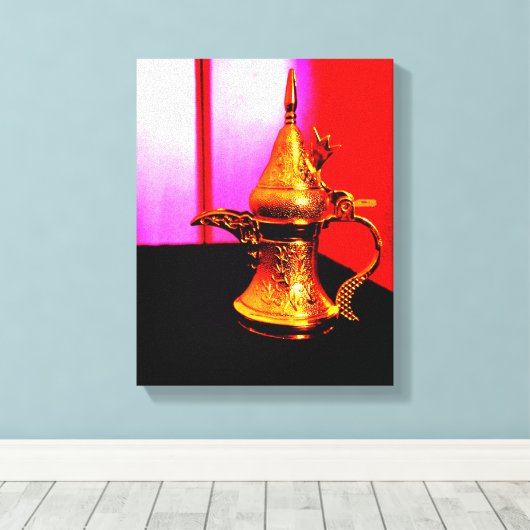 Arabic Dallah Canvas Afdruk (Insitu (Houten vloer))