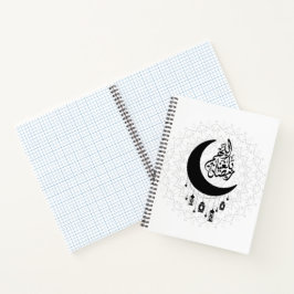 Arabic Diwani Calligraphy, Crescent Moon & Lantern Notitieboek