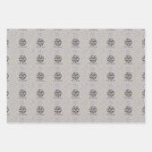 Arabic Eid Mubarak Cute Gray Star Pattern Quote Inpakpapier Vel (Voorkant)