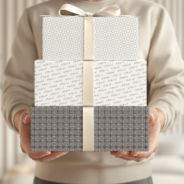 Arabic Eid Mubarak Cute White Star Pattern Quote Inpakpapier Vel