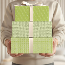 Arabic Eid Mubarak Kinder Green Star Pattern Quote Inpakpapier Vel