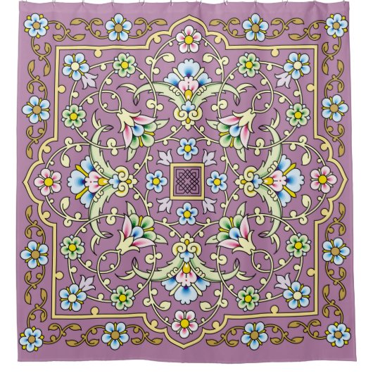 Arabic Floral Frame. Traditional Islamic Design. M Douchegordijn (Voorkant)