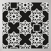 Arabic geometric pattern. Art Decor. Islam. Flower Poster (Voorkant)