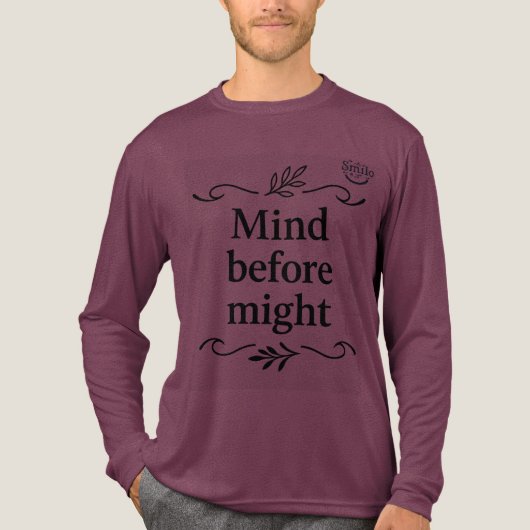Arabic Inspiration tee - Mind Before Might Tri-Blend Shirt (Voorkant volledig)