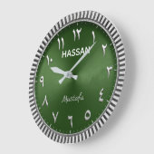 Arabic Numeral Modern Islamic Luxury Emerald Green Grote Klok (Hoek)