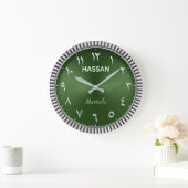 Arabic Numeral Modern Islamic Luxury Emerald Green Grote Klok (Huis)