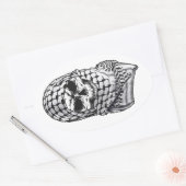 Arabic Skull Kufiya Shemagh Sticker (Envelop)