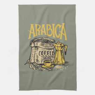 Arabica Coffee l Vintage image Theedoek