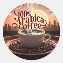 Arabica Coffee Lover Ronde Sticker