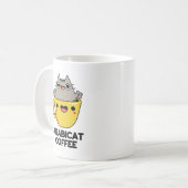 Arabicat Coffee Funny Arabica Cat Pun Koffiemok (Voorkant links)