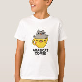 Arabicat Coffee Funny Arabica Cat Pun T-shirt (Voorkant)