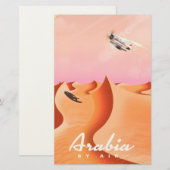 Arabië door een luchtreisposter briefpapier (Voorkant / Achterkant)