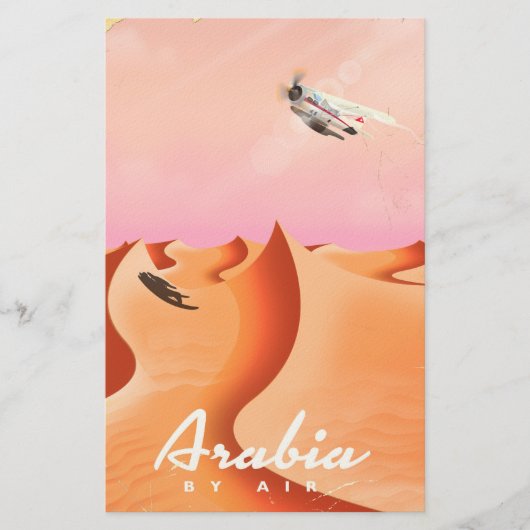 Arabië door een luchtreisposter briefpapier (Voorkant)