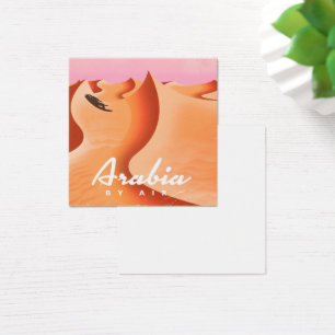 Arabië door een luchtreisposter vierkante visitekaartjes