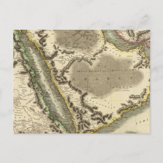 Arabië, Egypte, Abyssinia, rood Zee Briefkaart (Voorkant)