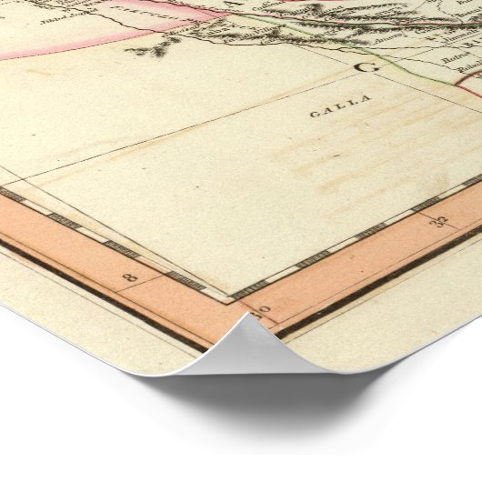 Arabië, Egypte, Abyssinia, rood Zee Poster (Hoek)