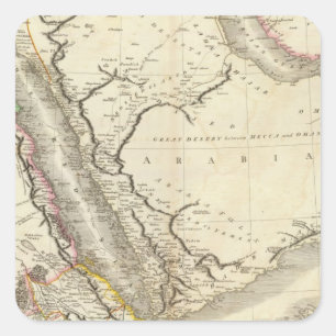 Arabië, Egypte, Abyssinia, rood Zee Vierkante Sticker
