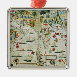 Arabië en India, van de Miller Atlas, c.1519 Metalen Ornament