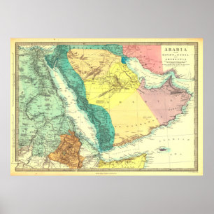 Arabië met Egypte, Nubia en het Poster van de Abys