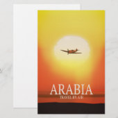 Arabië "Reizen door de lucht" Briefpapier (Voorkant / Achterkant)