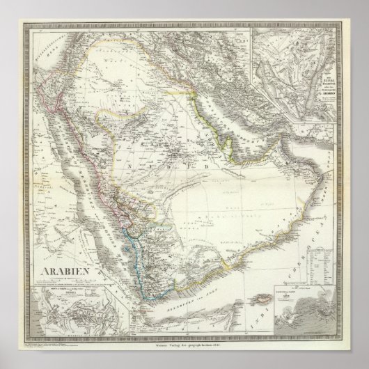 Arabien - Arabian Peninsula Poster (Voorkant)